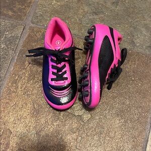 Kids' Pink and Black Athletic Soccer cleats